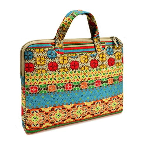 Red Boho Pattern 12 Inch Protective Laptop Sleeve Ultrabook Notebook Carrying Case Compatible with MacBook Pro MacBook Air Notebook 